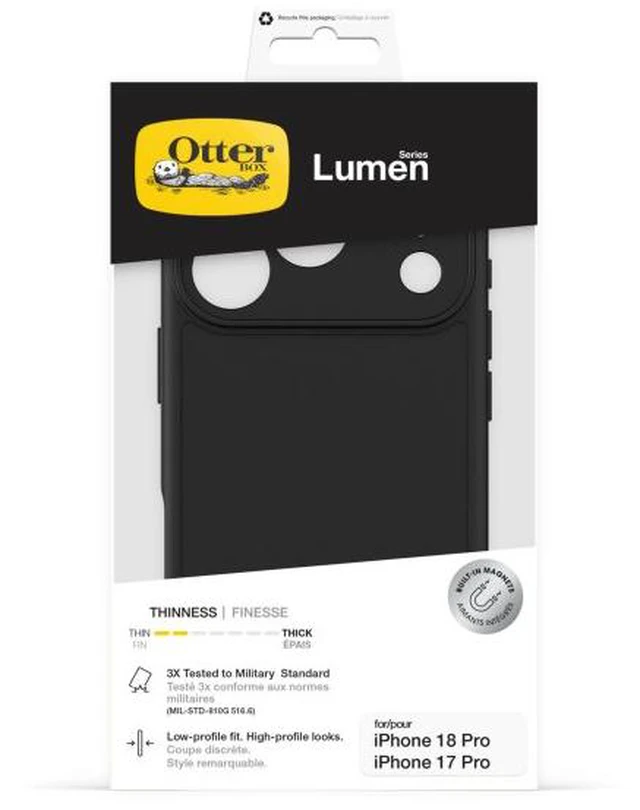 Alt view image 3 of 4 - OtterBox Lumen MagSafe Case for iPhone 18 Pro / 17 Pro - Black - 77-001169