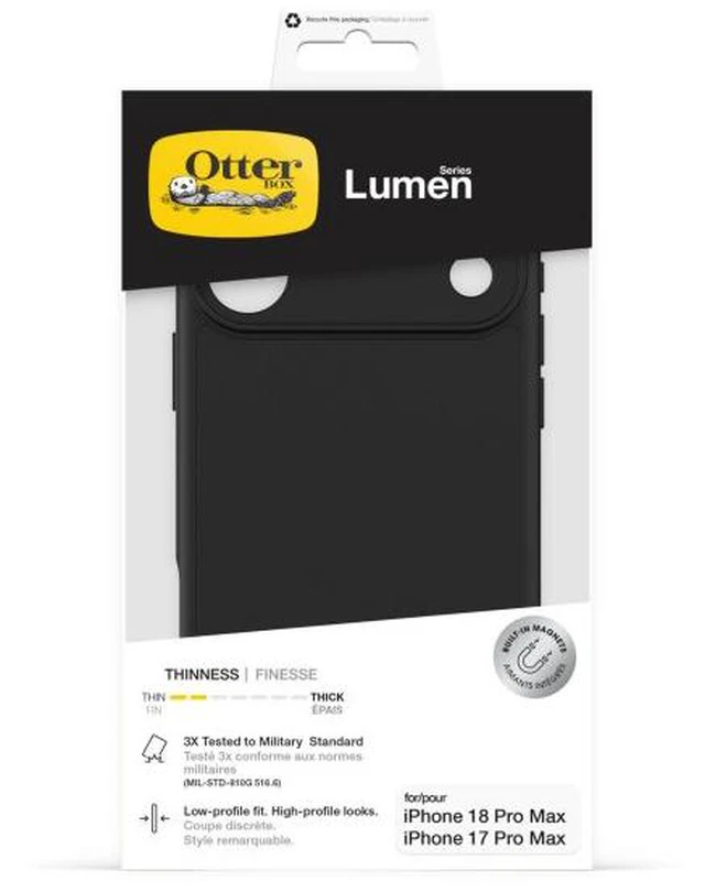 Alt view image 2 of 4 - OtterBox Lumen MagSafe Case for iPhone 18 Pro Max / 17 Pro Max - Black - 77-001175