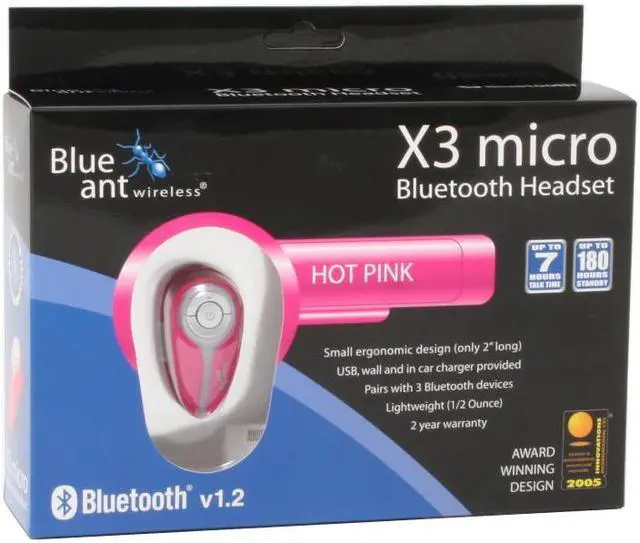 Alt view image 4 of 4 - BlueAnt X3 micro Hot Pink Bluetooth Headset with High Quality Full Duplex