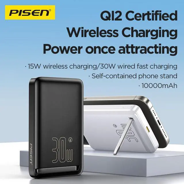 Alt view image 4 of 8 - PISEN MagiPi 10000mAh Wireless Powerbank(Black)