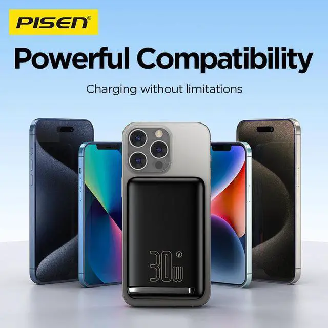 Alt view image 7 of 8 - PISEN MagiPi 10000mAh Wireless Powerbank(Black)