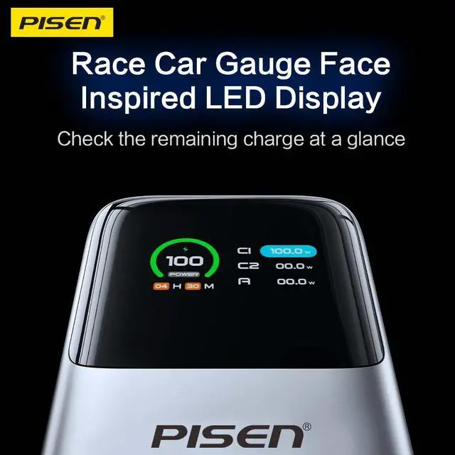 Alt view image 2 of 8 - PISEN Bolt 130W 20000mAh Power Bank
