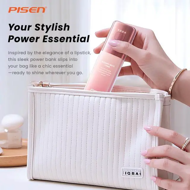 Alt view image 8 of 8 - PISEN Power GlamVolt 5000mAh 30W Fast Charging Power Bank TS-D327 Orange