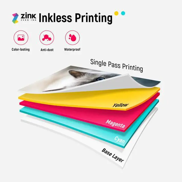 Alt view image 5 of 6 - Liene Pearl K100, Portable Photo Printer, iOS and Android Smartphone compatible, Inkless Printing - White