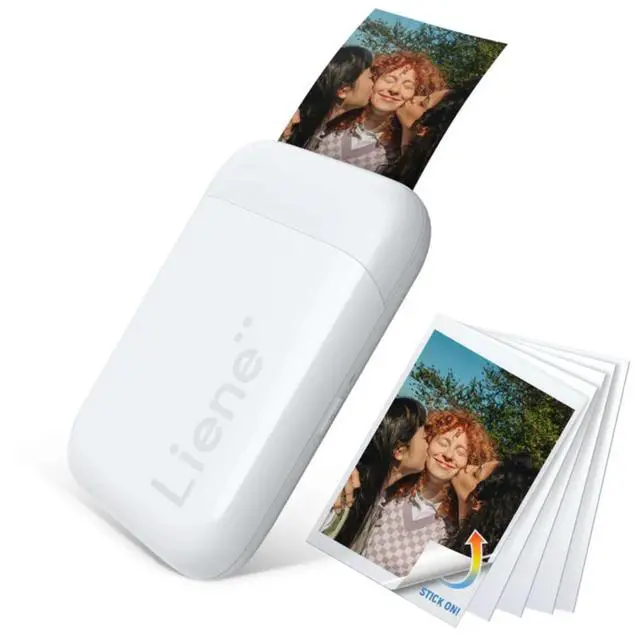 Main image of Liene Pearl K100, Portable Photo Printer, iOS and Android Smartphone compatible, Inkless Printing - White
