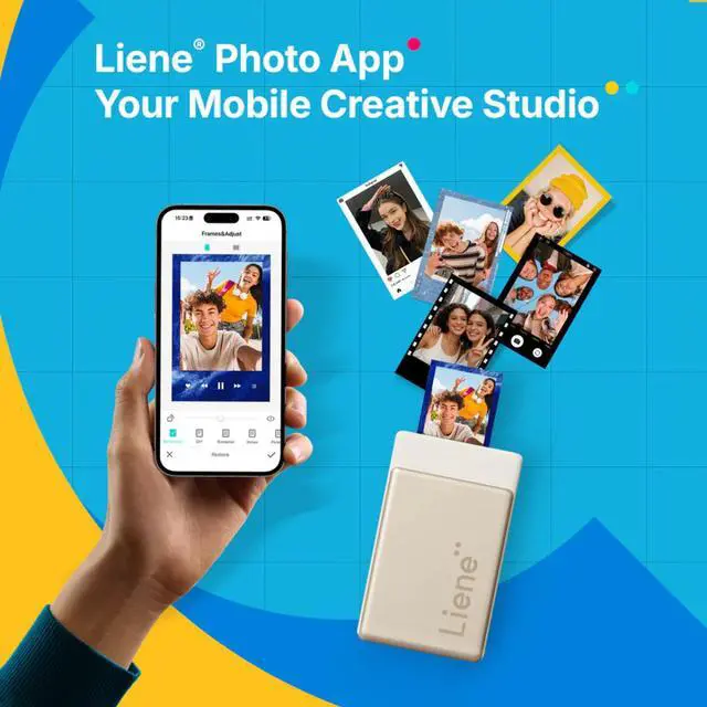 Alt view image 6 of 8 - Liene Pearl N200 Pro Portable Photo Printer, Premium Quality Photo, iOS and Android Smartphone Compatible - Gold