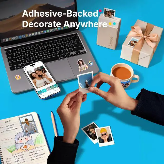 Alt view image 8 of 8 - Liene Pearl N200 Pro Portable Photo Printer, Premium Quality Photo, iOS and Android Smartphone Compatible - Gold