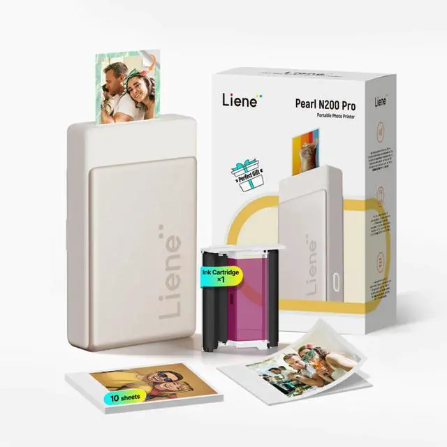 Alt view image 2 of 8 - Liene Pearl N200 Pro Portable Photo Printer, Premium Quality Photo, iOS and Android Smartphone Compatible - Gold