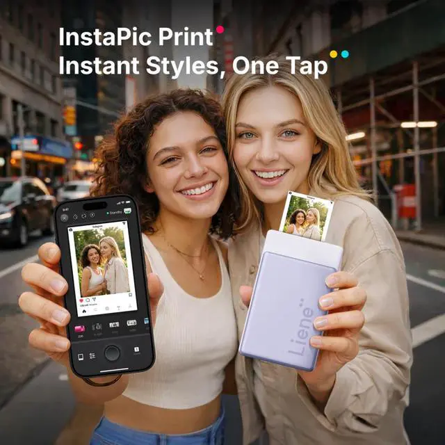 Alt view image 3 of 7 - Liene Pearl N200 Pro Portable Photo Printer, Premium Quality Photo, iOS and Android Smartphone Compatible - Purple