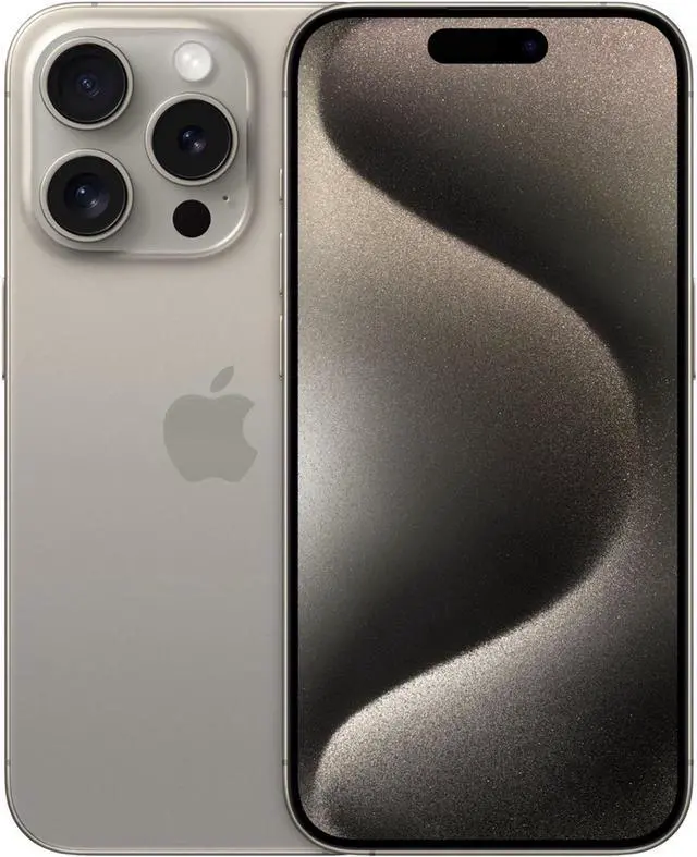 Main image of Apple iPhone 15 PRO 256GB, Refurbished Unlocked Cell Phone, Natural Titanium - Very Good Condition (Grade B)