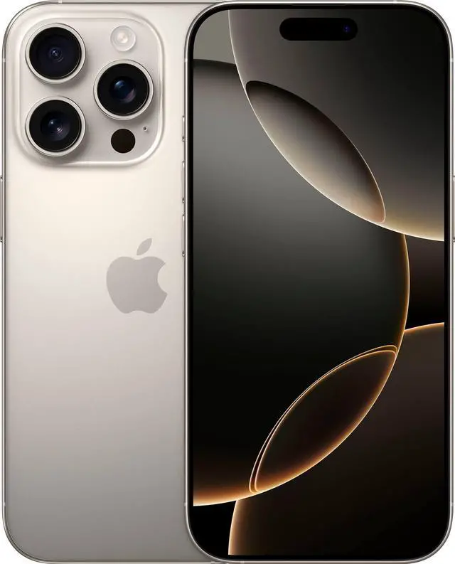 Main image of Apple iPhone 16 PRO 128GB, Refurbished Unlocked Cell Phone, Natural Titanium - Very Good Condition (Grade B)