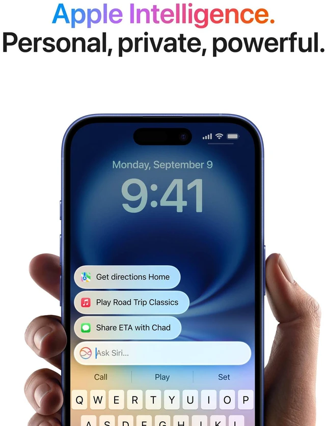Alt view image 7 of 8 - Apple iPhone 16 128GB, Refurbished Unlocked Cell Phone, Ultramarine - Very Good Condition (Grade B)