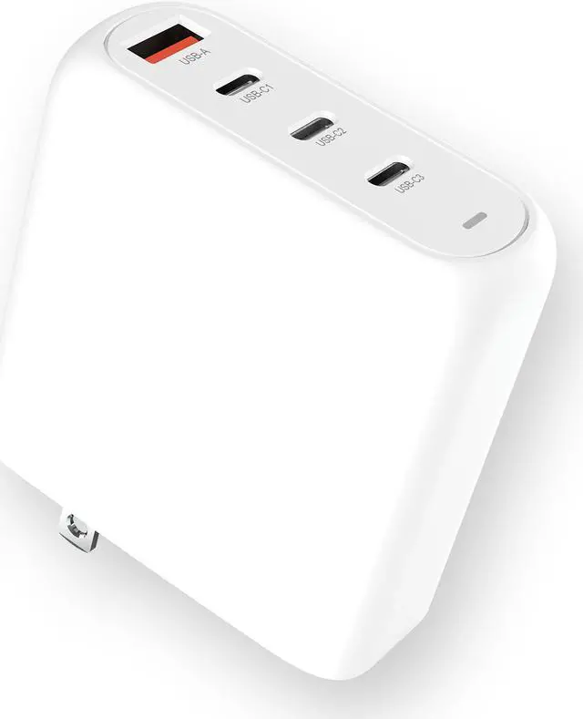 Alt view image 2 of 2 - Creative 100W GaN Charger Creative, 4-Port USB GaN Wall Charger with PPS, PD 3.0, and QC 4.0+, RWD100E, White