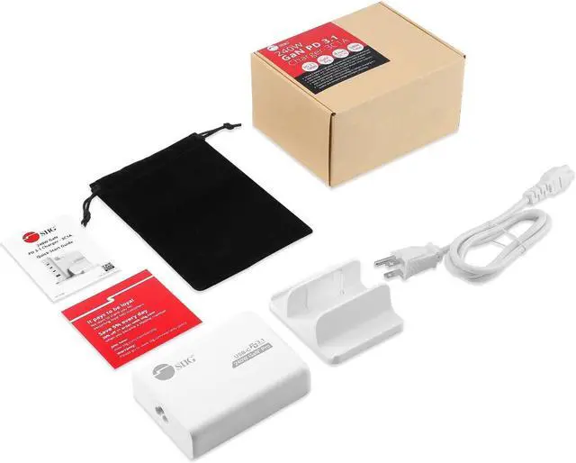 Alt view image 3 of 6 - SIIG 240W GaN PD 3.1 Charger - 3C1A - 3x USB-C + 1x USB-A - White  AC-PW1X11-S1