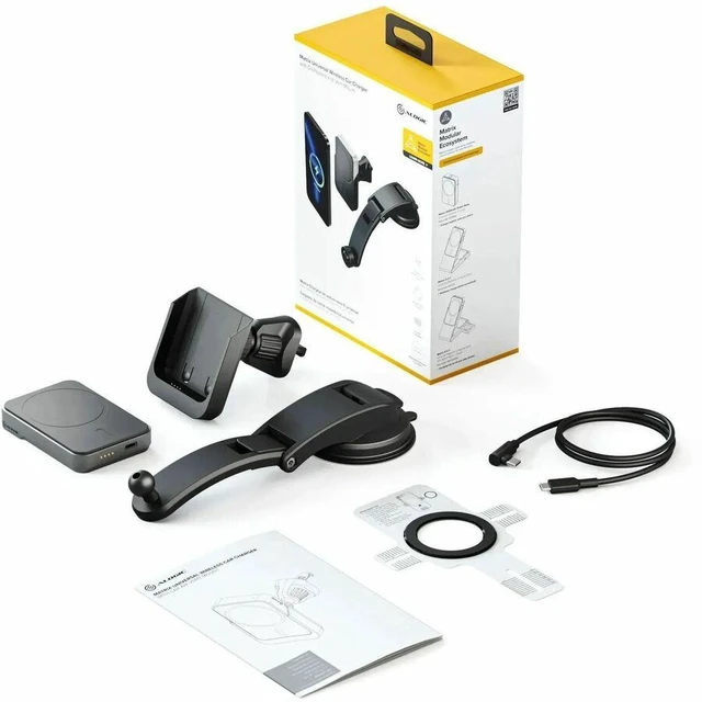 Alt view image 2 of 2 - Alogic Matrix Universal Magnetic Car Charger with Air Vent & Dash Mount - Input connectors: USB - Magnetic, MagSafe Technology, Fast Charging - MSCCMDM