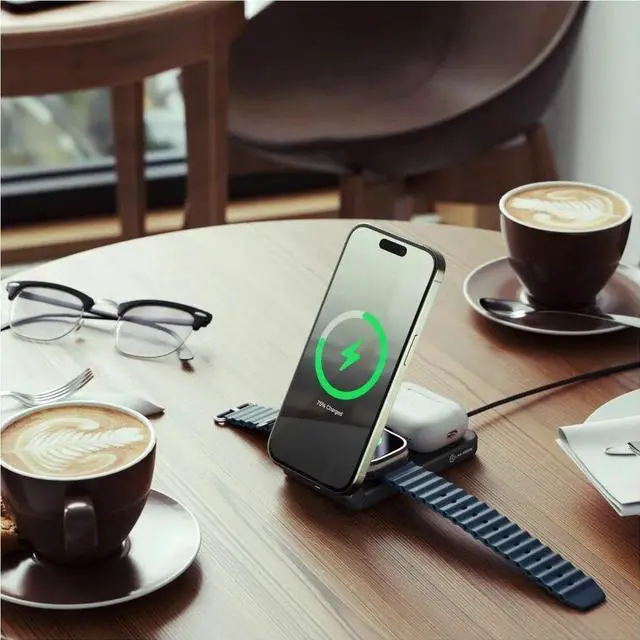 Alt view image 3 of 3 - Alogic Yoga 3-in-1 Wireless Charging Stand - A31FWCBK