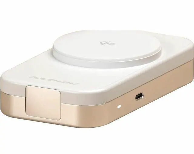 Alt view image 2 of 6 - Alogic Flip 2-in-1 Qi2 Fast Wireless Charging Stand - White - AL21WCFL-WH