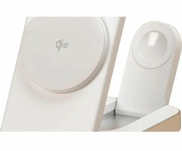 Alt view image 3 of 6 - Alogic Flip 2-in-1 Qi2 Fast Wireless Charging Stand - White - AL21WCFL-WH