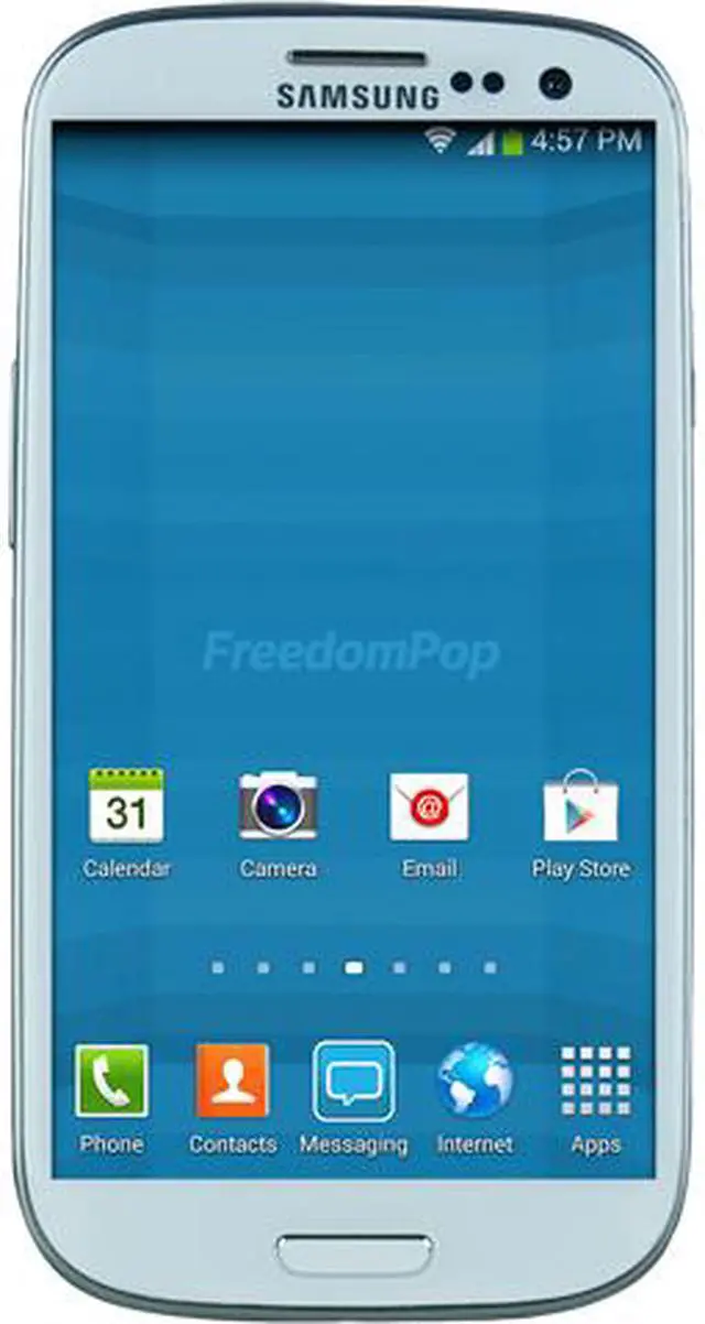 Main image of 100% Free Mobile Phone Service w/ Samsung Galaxy SIII, White - FreedomPop (Certified Pre-owned)