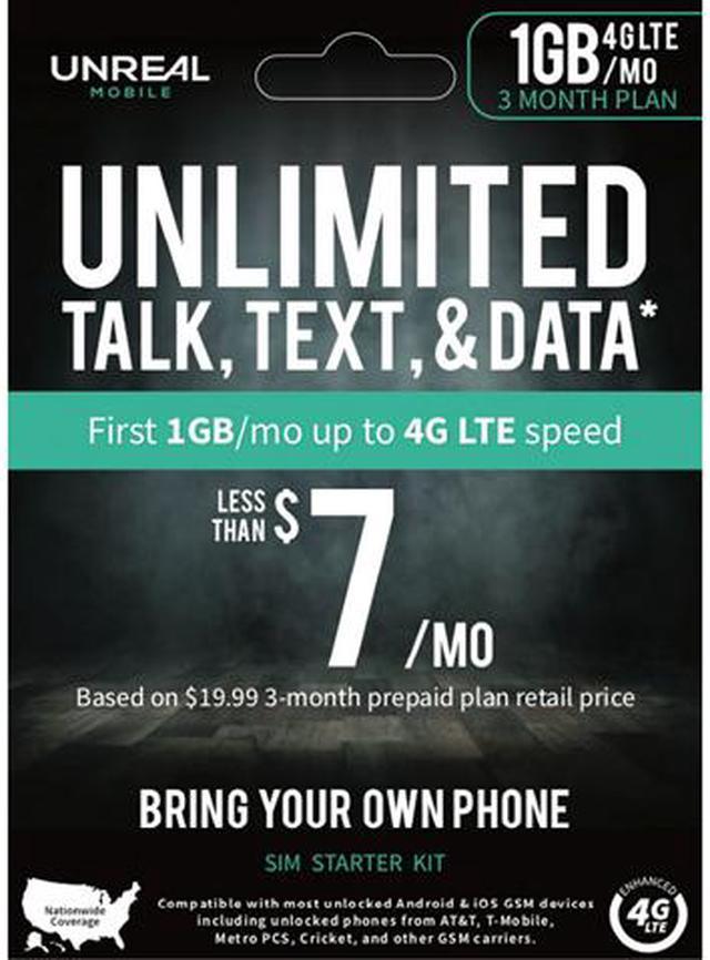 unreal mobile prepaid plans