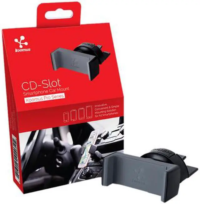 Alt view image 10 of 14 - Koomus Pro CD Slot Black Smartphone Car Mount Ko-ProCD