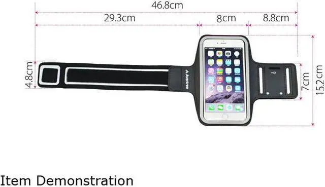 Alt view image 7 of 12 - Avantree Shield Black Sports armband for iPhone 6 KSAM-002-BLK