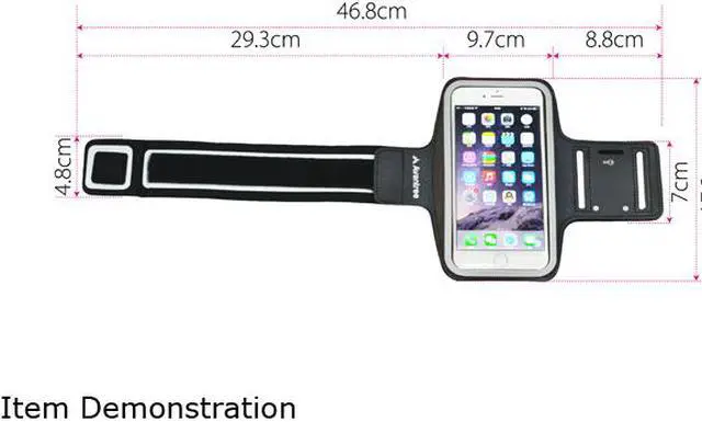 Alt view image 12 of 12 - Avantree Shield Black Sports armband for iPhone 6 KSAM-002-BLK