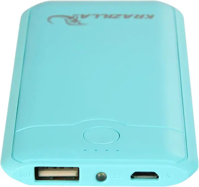 Alt view image 3 of 6 - Krazilla Blue 3600 mAh LED Light Power Bank, LED Flash Light KZP1011 Blue