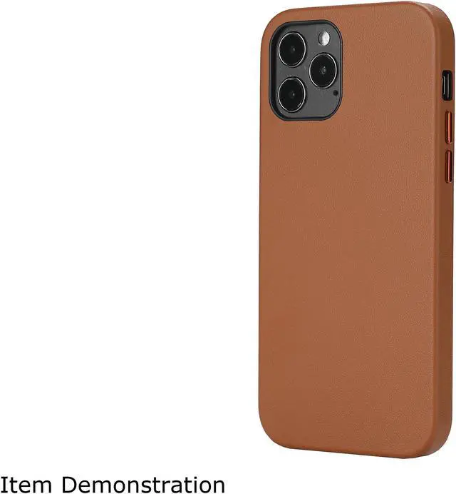Alt view image 3 of 5 - ProHT Brown Premium Leather Case for iPhone 12 Pro Max 02304