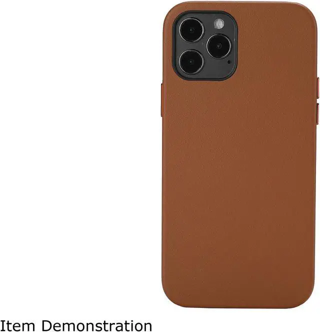 Alt view image 4 of 5 - ProHT Brown Premium Leather Case for iPhone 12 Pro Max 02304