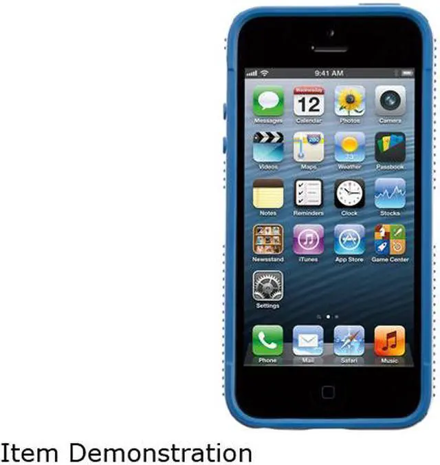 Main image of Speck Products CandyShell Grip White/Harbor Blue Case for iPhone SE / 5 / 5S SK-71100-B870