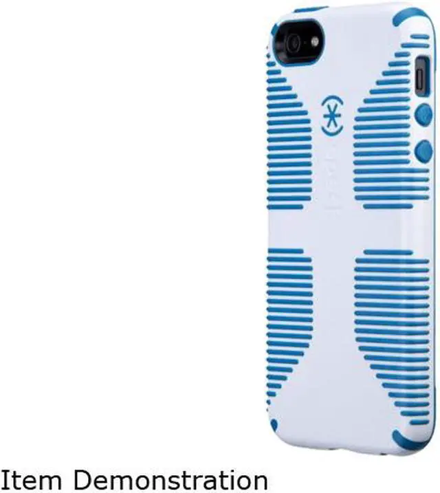 Alt view image 2 of 2 - Speck Products CandyShell Grip White/Harbor Blue Case for iPhone SE / 5 / 5S SK-71100-B870