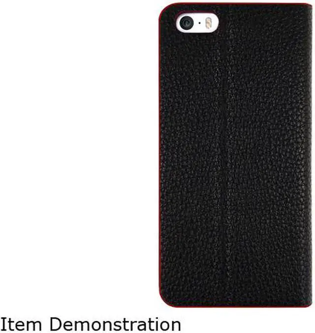 Alt view image 2 of 4 - ID-ON TORO Black Premium handmade flip case for iPhone 5 / 5s TOR-LTR0813-BLK