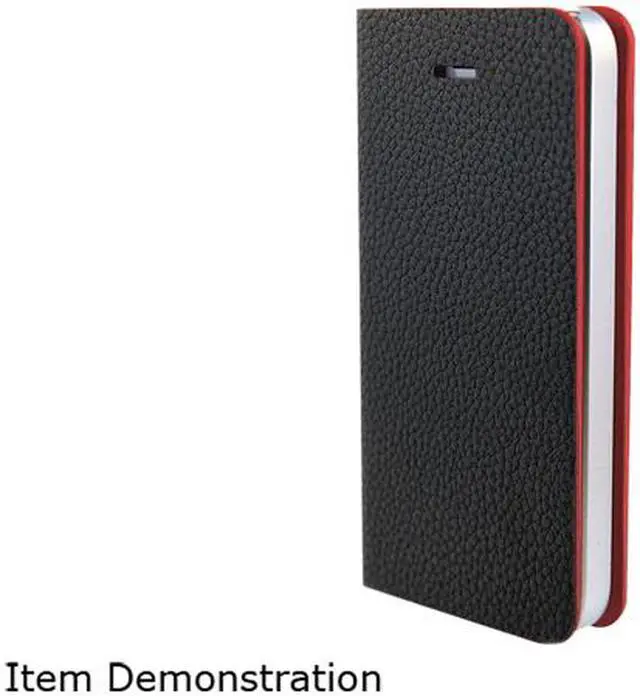 Alt view image 3 of 4 - ID-ON TORO Black Premium handmade flip case for iPhone 5 / 5s TOR-LTR0813-BLK