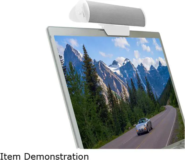 Alt view image 3 of 4 - Accessory Power GGSVUSB100WTEW USB Laptop Speaker Bar with Clip-On Portable Design - Works with Acer, Apple, ASUS, Dell, HP