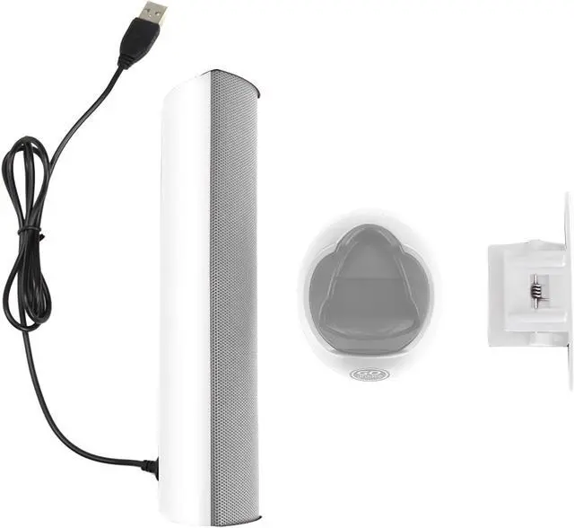 Alt view image 2 of 4 - Accessory Power GGSVUSB100WTEW USB Laptop Speaker Bar with Clip-On Portable Design - Works with Acer, Apple, ASUS, Dell, HP
