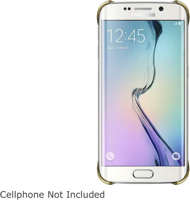 Alt view image 2 of 3 - SAMSUNG Clear Gold Solid S-View Flip Cover for Samsung Galaxy S 6 EF-ZG920BFEGUS