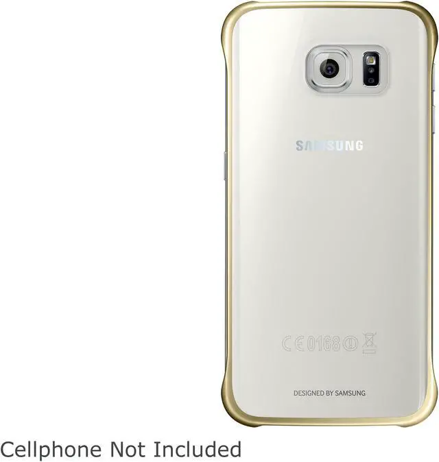 Main image of SAMSUNG Clear Gold Solid S-View Flip Cover for Samsung Galaxy S 6 EF-ZG920BFEGUS