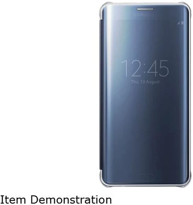Main image of SAMSUNG S-View Clear/Black Sapphire Solid S-View Flip Cover for Samsung Galaxy S6 Edge+ EF-ZG928CBEGUS