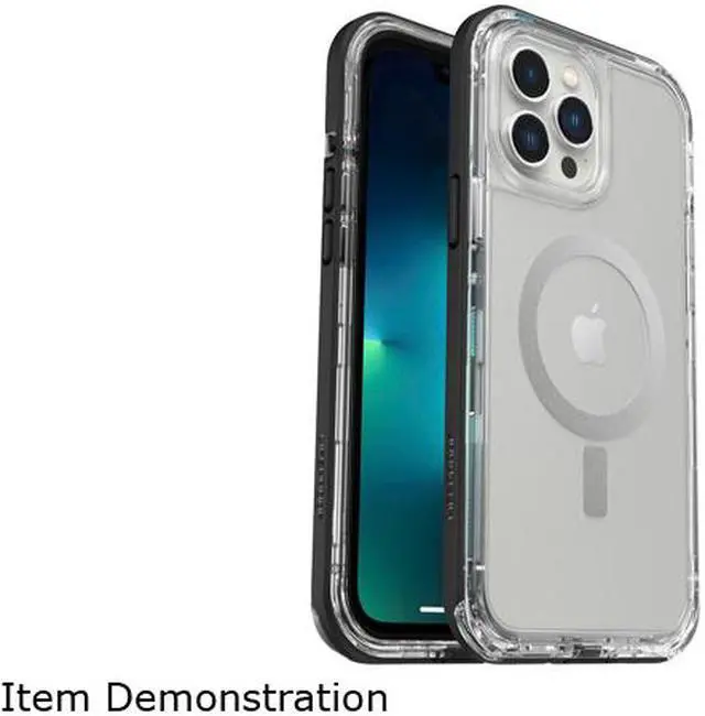 Alt view image 2 of 2 - LifeProof Next Antimicrobial Case for Magsafe Black Crystal (Clear/Black) Case for iPhone 13 Pro Max 77-83694