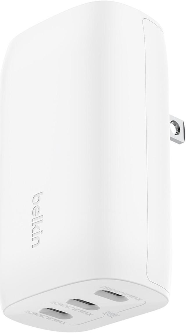 Main image of Belkin 67 Watt 3-Port USB-C Wall Charger - USB-C PD 3.1 Enabled Fast Charging