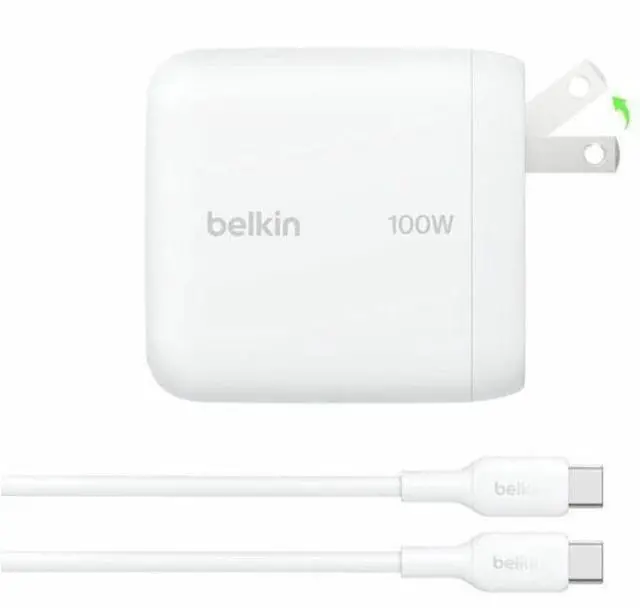 Alt view image 3 of 5 - Belkin BoostCharge 100W AC Adapter - 100 W - 5 ft Cable - WCH025dq1.5WHB6