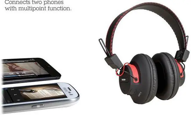 Alt view image 3 of 4 - Avantree BTHS-AS9-Q-BLK Audition Over-Ear Wireless Bluetooth 4.0 Noise Isolation Lightweight NFC Headsets / Headphones