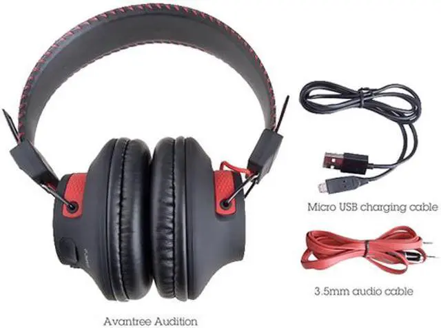 Alt view image 4 of 4 - Avantree BTHS-AS9-Q-BLK Audition Over-Ear Wireless Bluetooth 4.0 Noise Isolation Lightweight NFC Headsets / Headphones