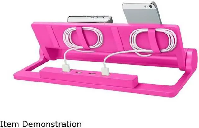 Alt view image 3 of 3 - Quirky PCVG3-PK01 Converge POP Pink 4-port USB charging station