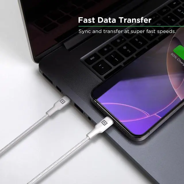 Alt view image 3 of 5 - PureGear 2-pack, 4 foot length, USB-C to USB-C Cables, White | 65185FF