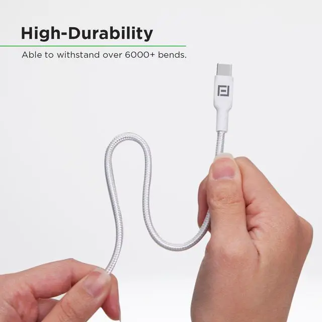 Alt view image 2 of 5 - PureGear 2-pack, 4 foot length, USB-C to USB-C Cables, White | 65185FF