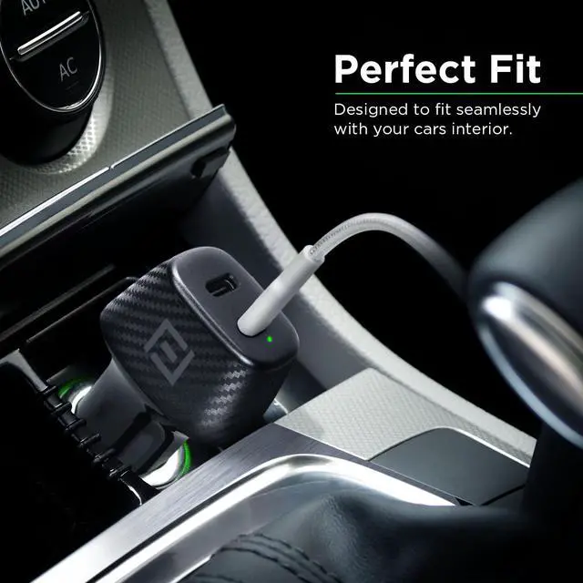 Alt view image 3 of 5 - PureGear 40W Dual Port USB-C Car Charger, Black | 65182FF