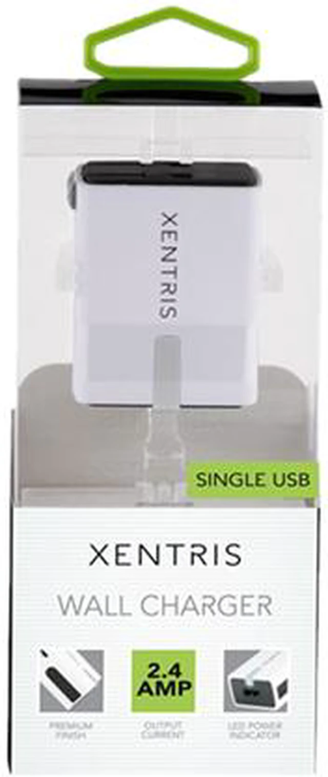 Alt view image 3 of 3 - XENTRIS 33-0671-05-XP White 2.4A USB Wall Charger