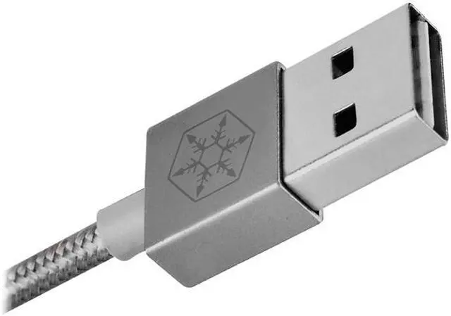 Alt view image 2 of 6 - SilverStone Technology Micro USB Cable for Most Smartphones / LG / Samsung / Reversible USB-A / Reversible Micro USB-B / 1000MM - Charcoal Gray - CPU01C